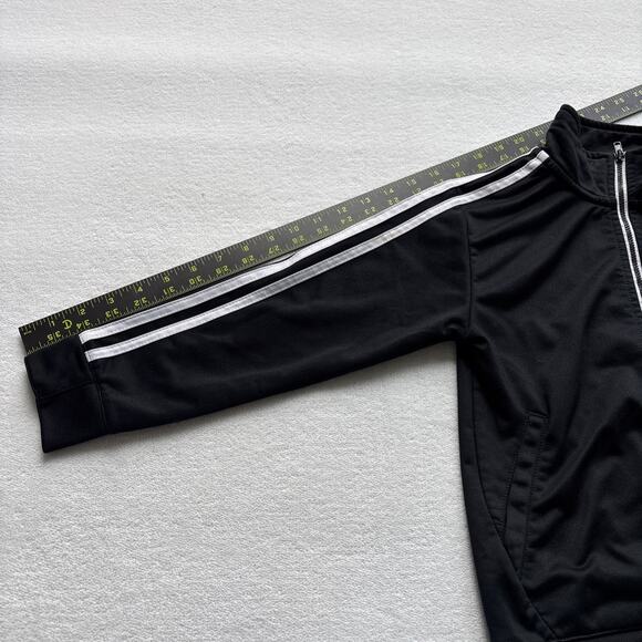 ADIDAS Boys Kids Three Stripe Tricot Classic Activewear Zip Jacket Size 6 Black - Picture 6 of 9